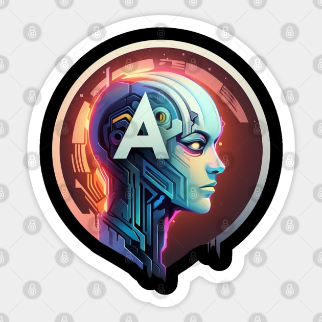 AI Brain Sticker by FrogandFog